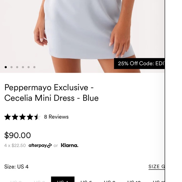 Peppermayo Exclusive Cecelia Mini Dress - Light Blue - Picture 1 of 8